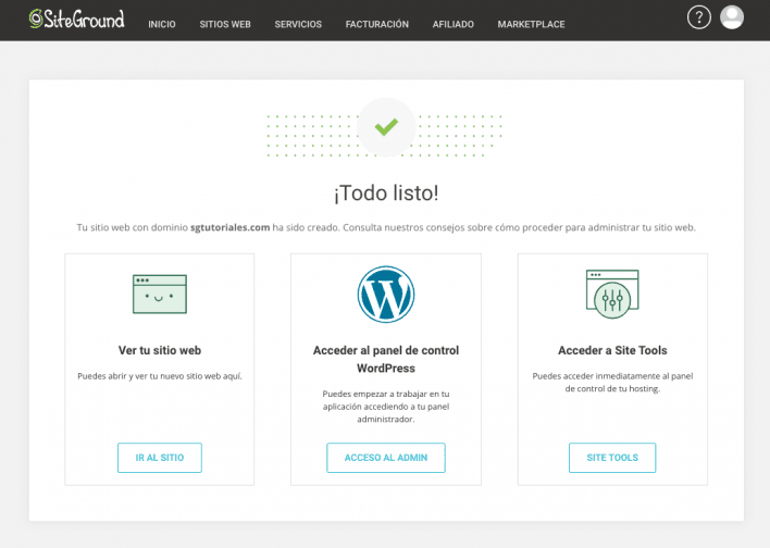 Acceder al panel de control de WordPress